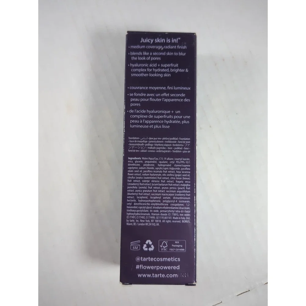 Tarte Maracuja Juicy Glow Foundation 48N tan deep neutral‎ 1oz New in Box Sealed